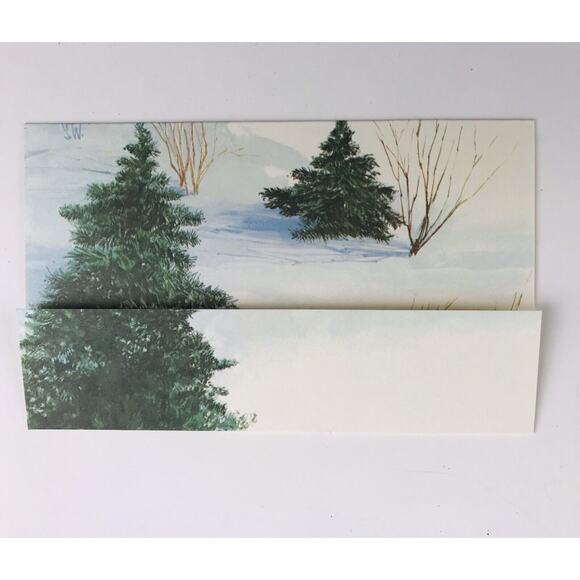 Christmas Noteables 12 Fold Over Greeting Holiday Note Cards Winter Wreath Vinta - Picture 3 of 8